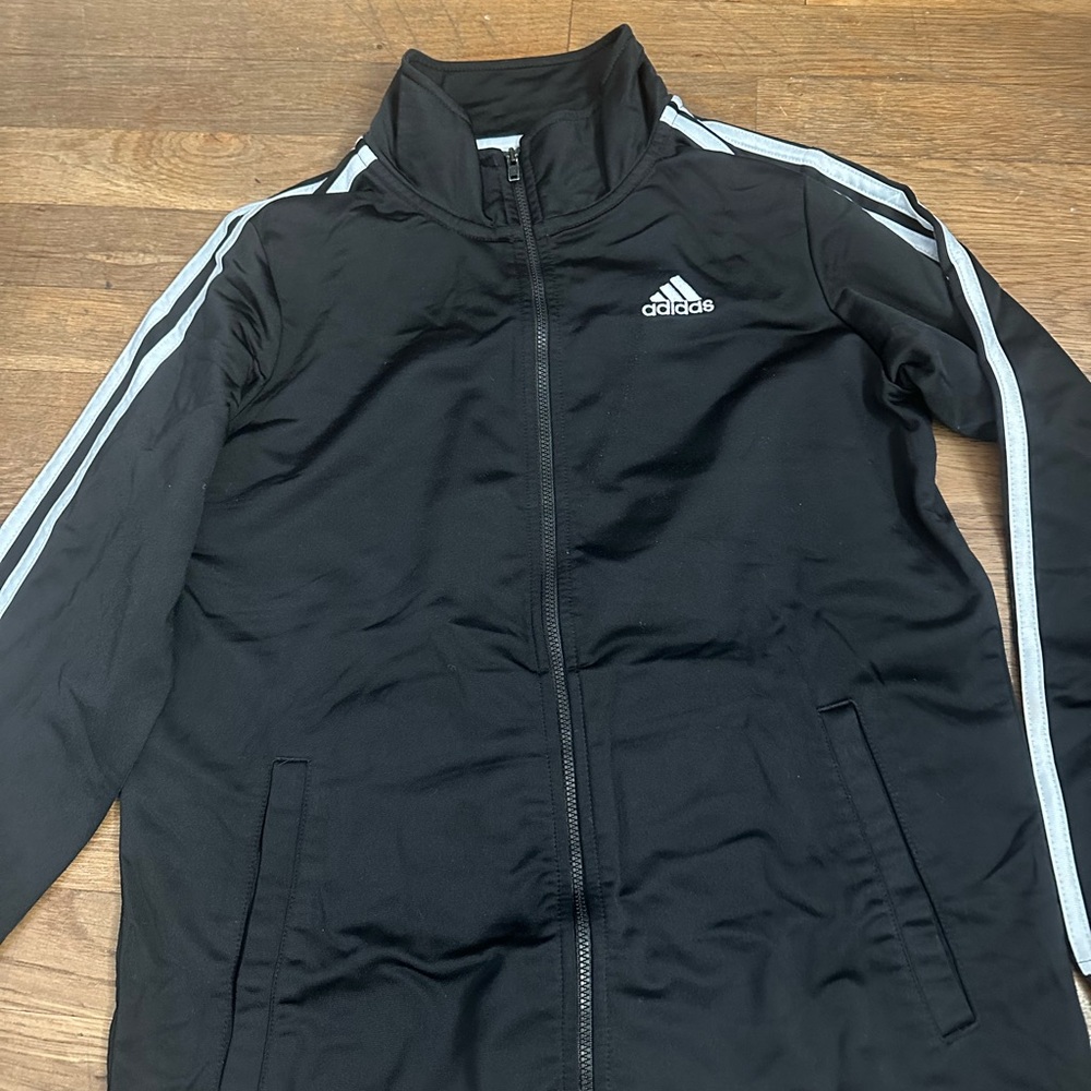 Adidas Black Jacket with White Accents